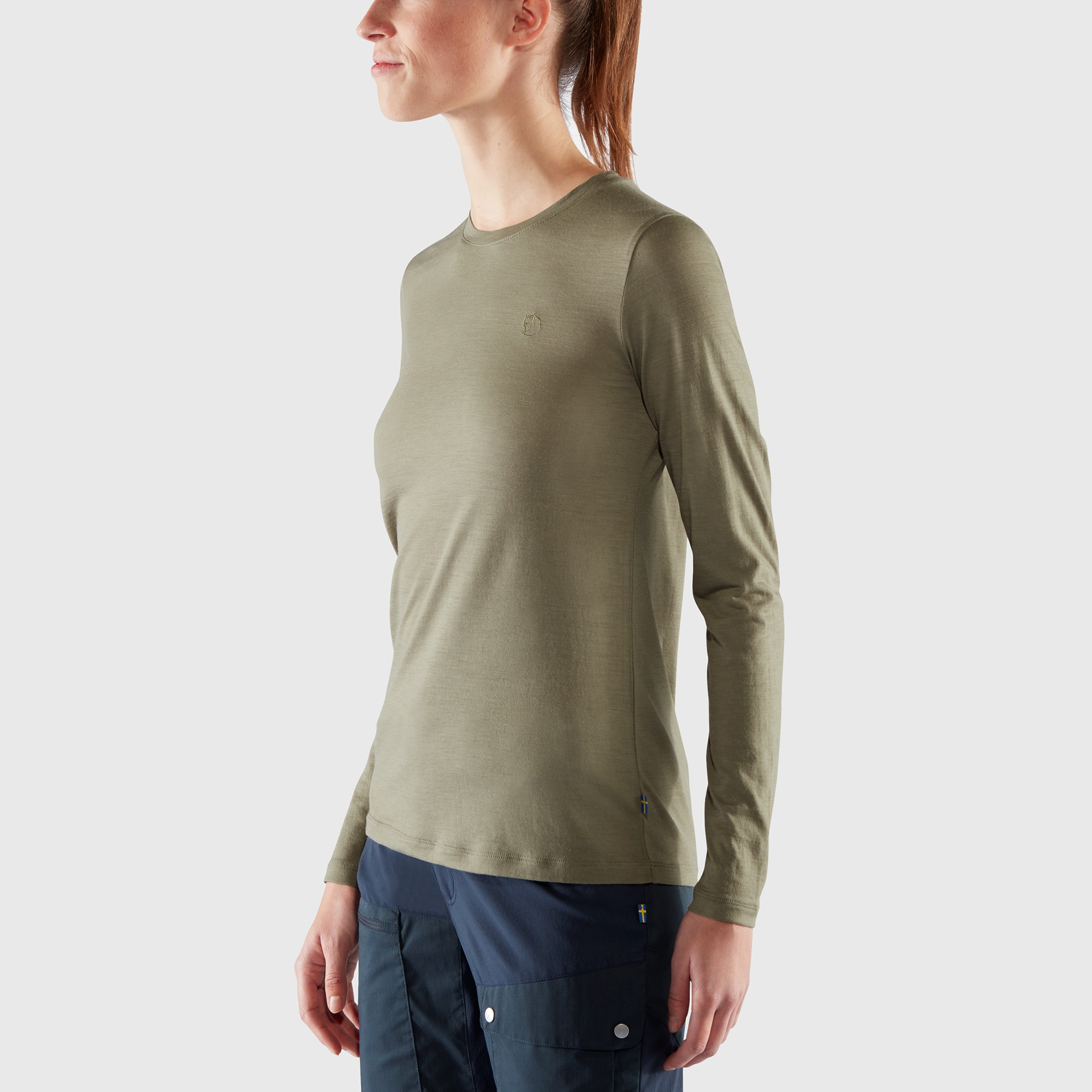 Abisko Wool L/S Wm, patina green