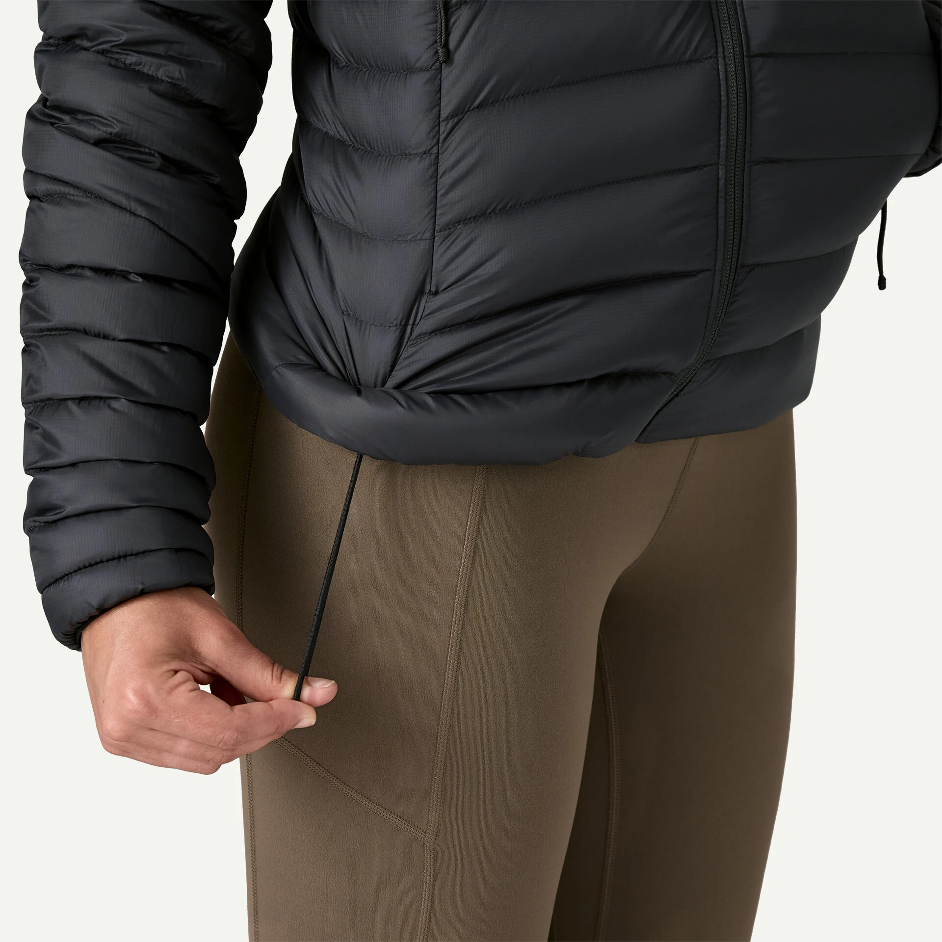 Down Sweater Hoody Wm, smolder blue