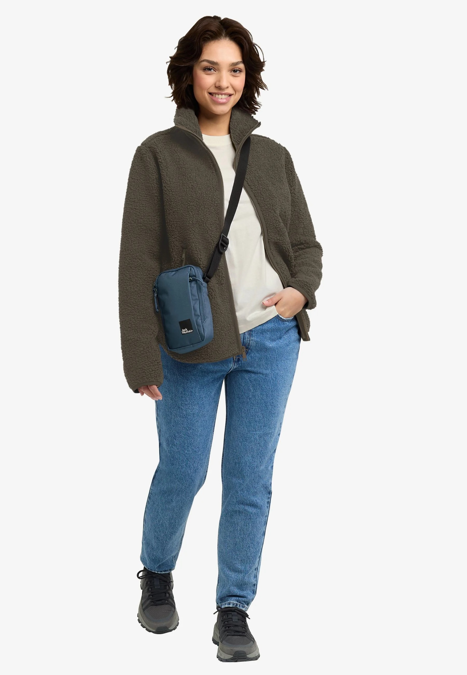 High Curl Jacket Wm, obsidian moss