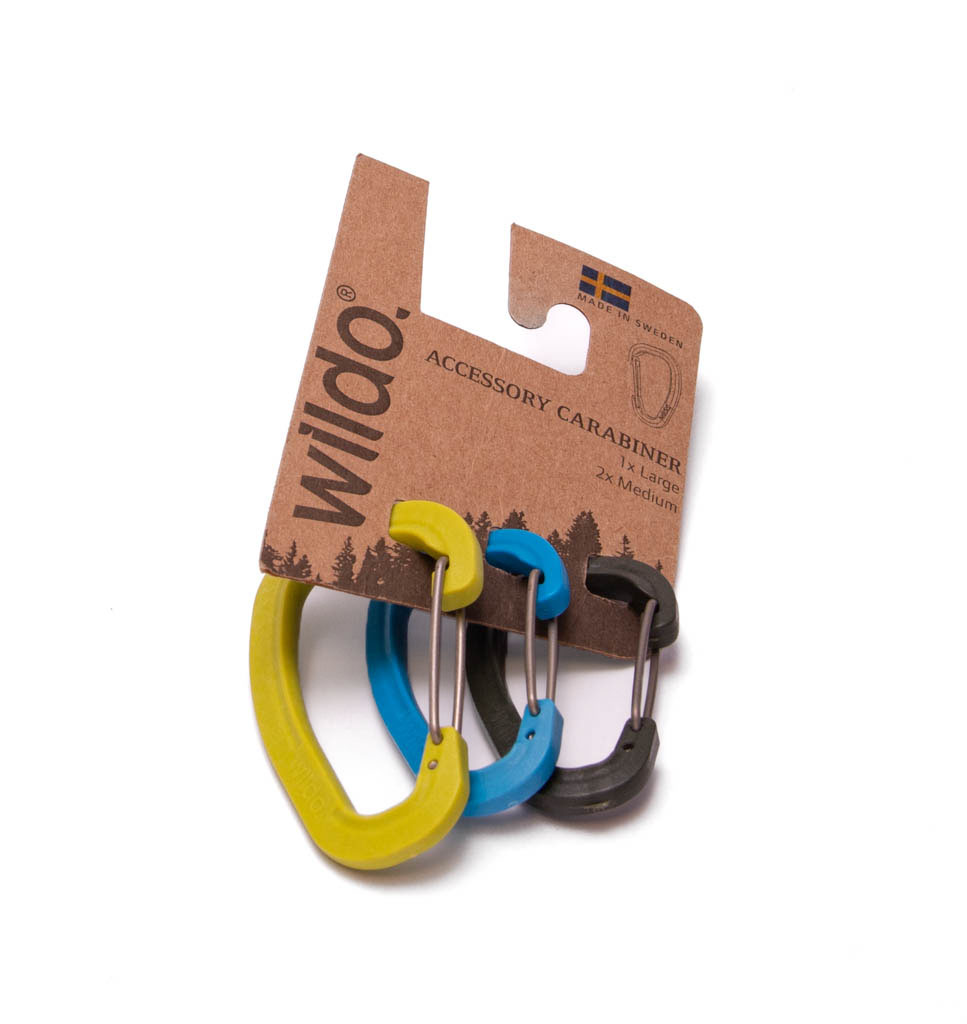 Wildo Carabiner Set (2 M/1 L), lime/light blue/olive