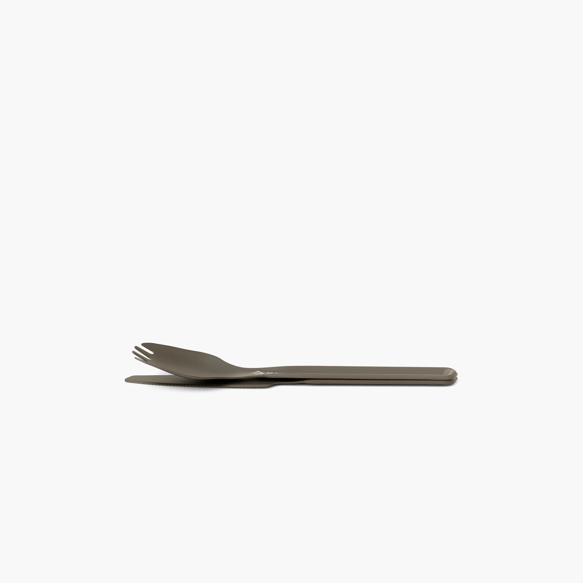 Frontier UL Cutlery Set Spork + Knife, aluminium hard anodised grey