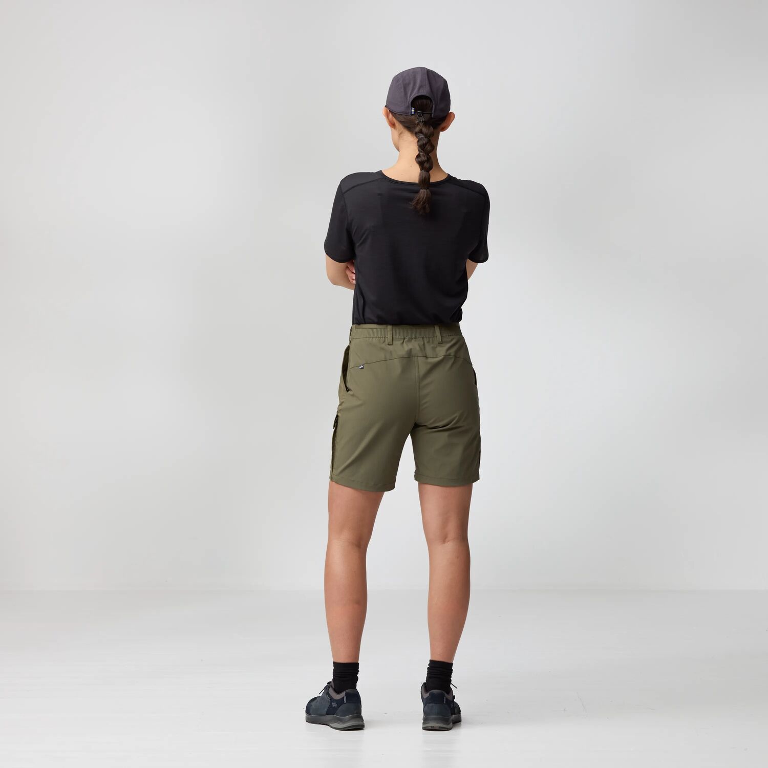 Abisko Hybrid Trail Shorts Wm, laurel green