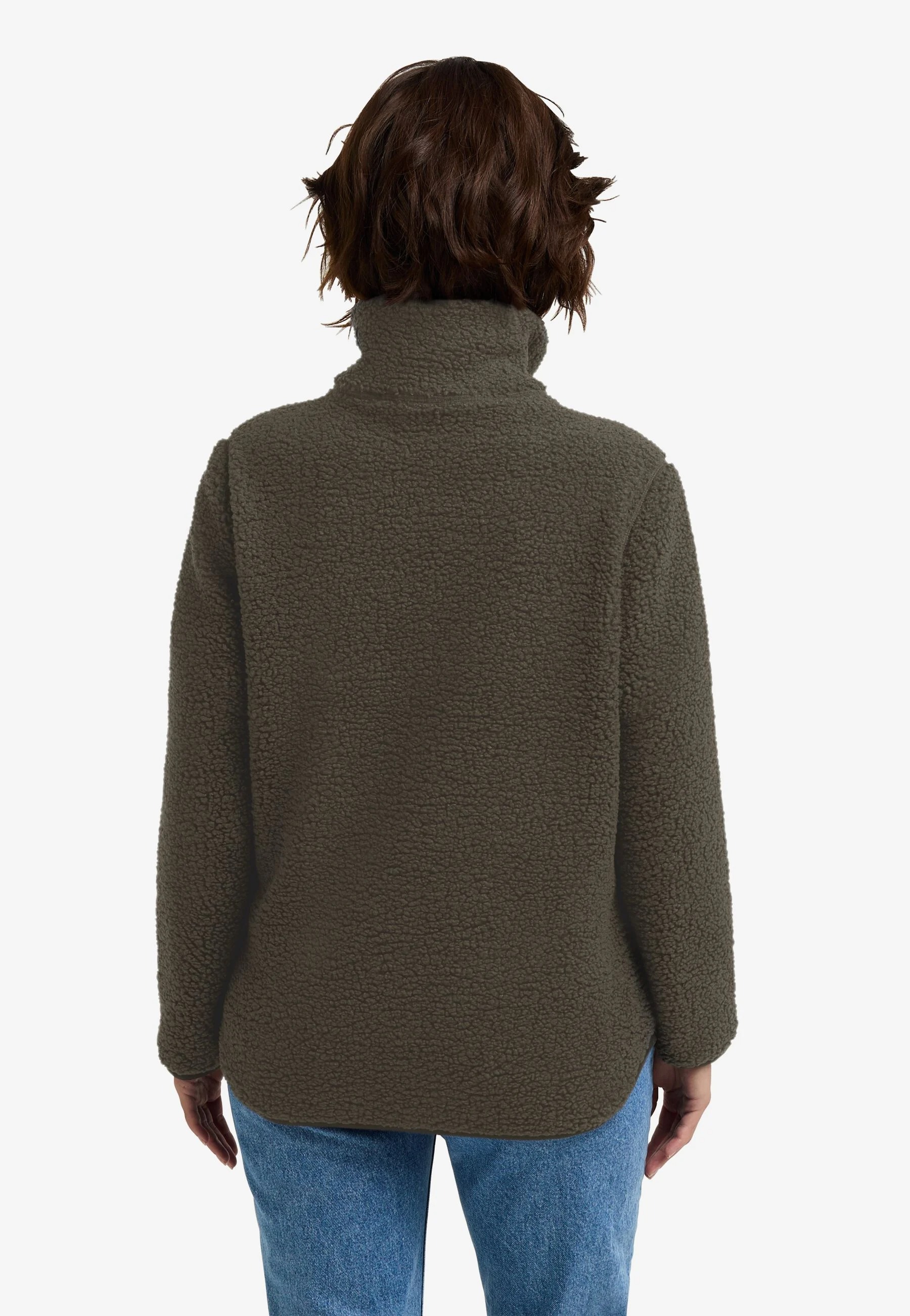 High Curl Jacket Wm, obsidian moss