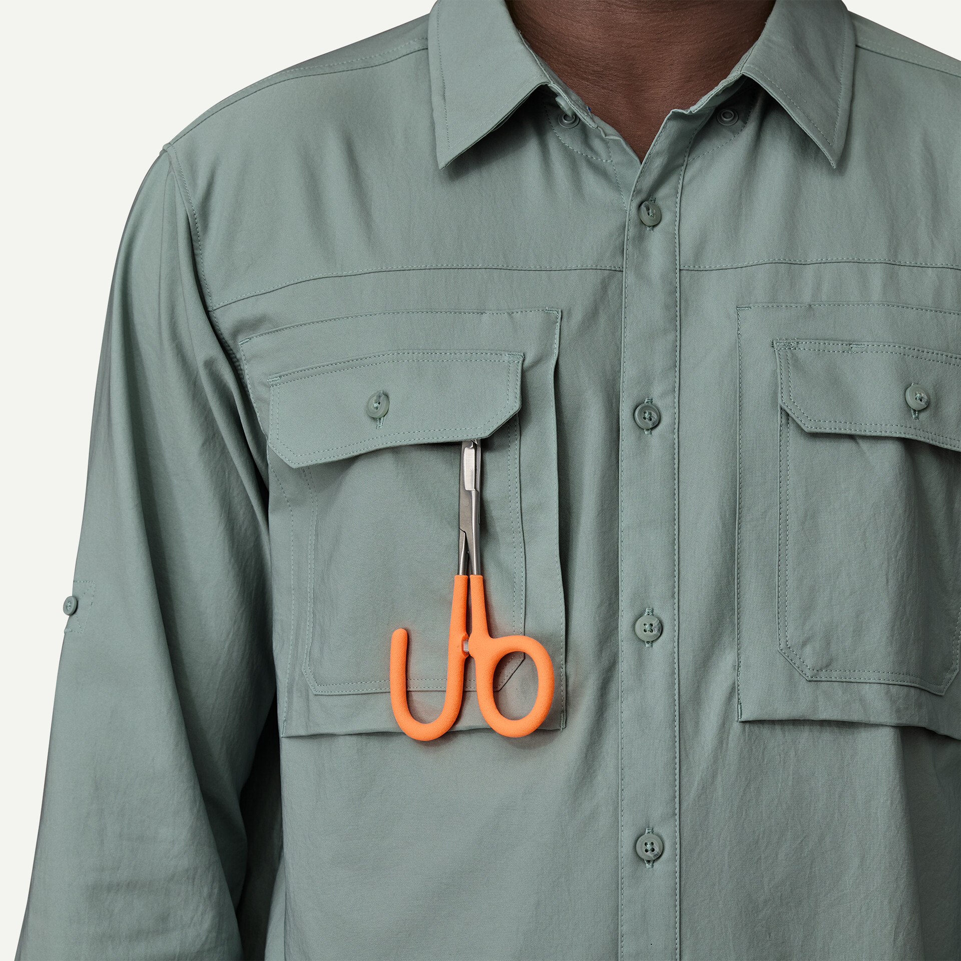 Self Guided Sun L/S Shirt, river rock green