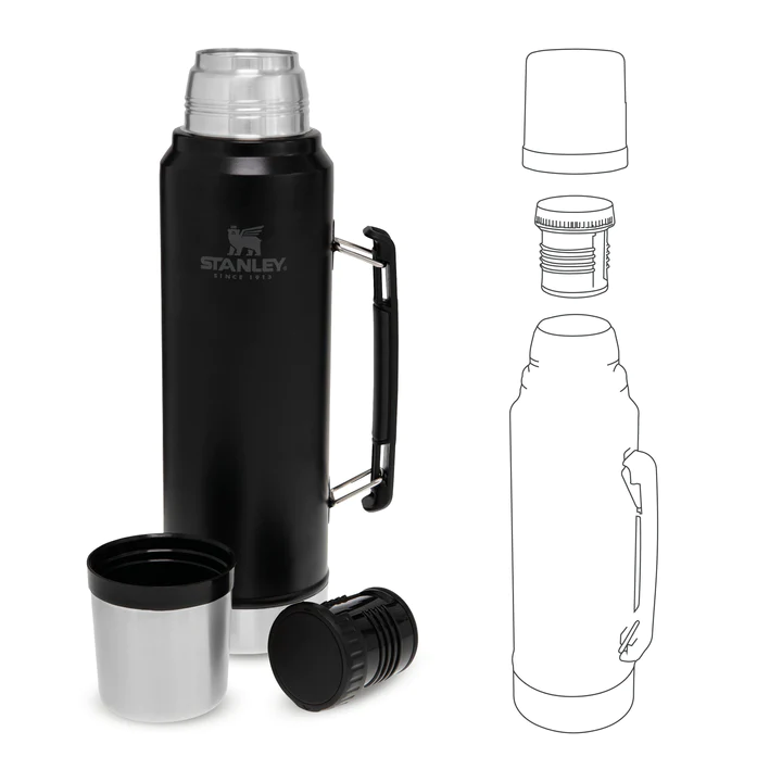 Stanley Classic Bottle 1,0 Liter, matte black pebble