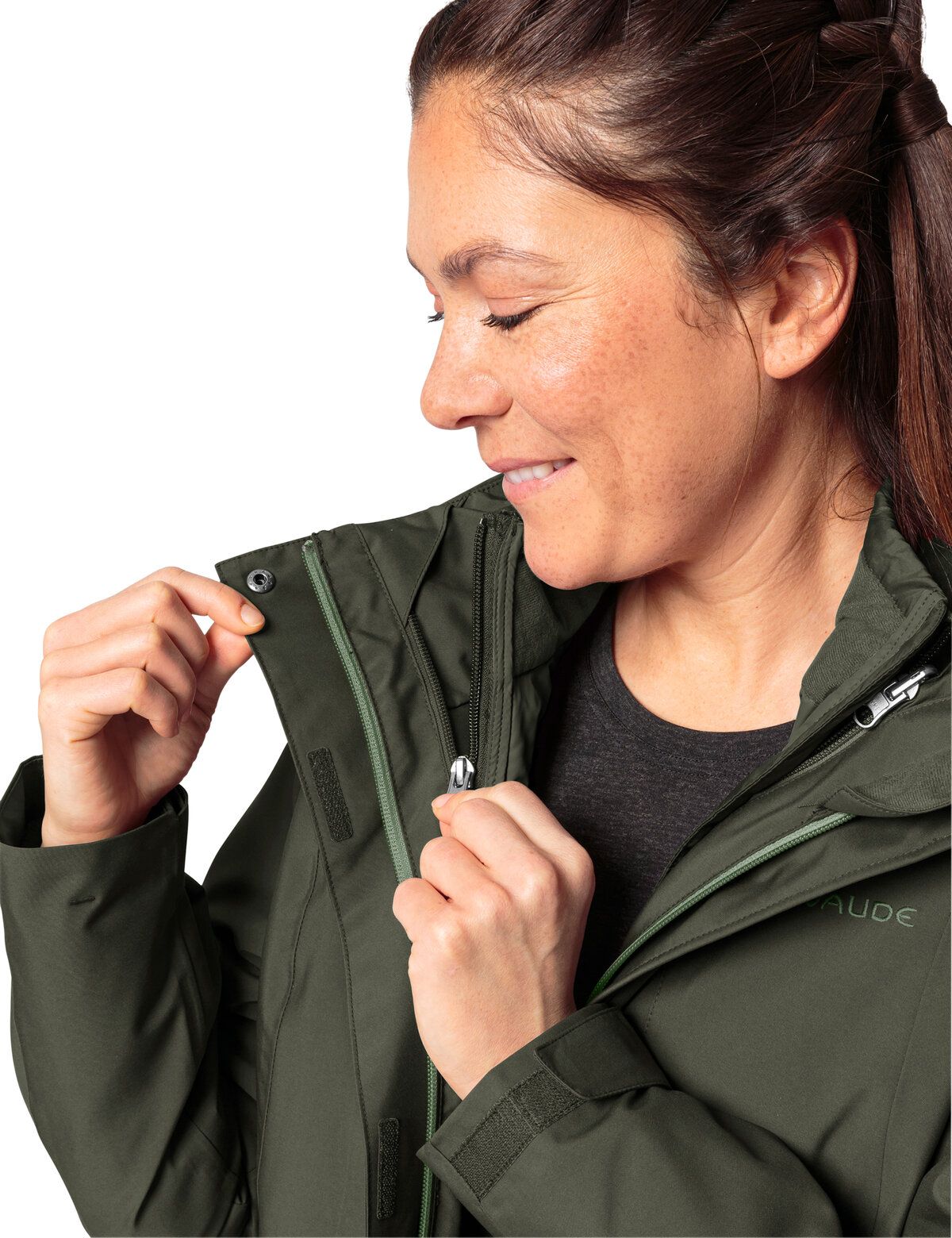 Idris 3in1 Parka Wm, khaki