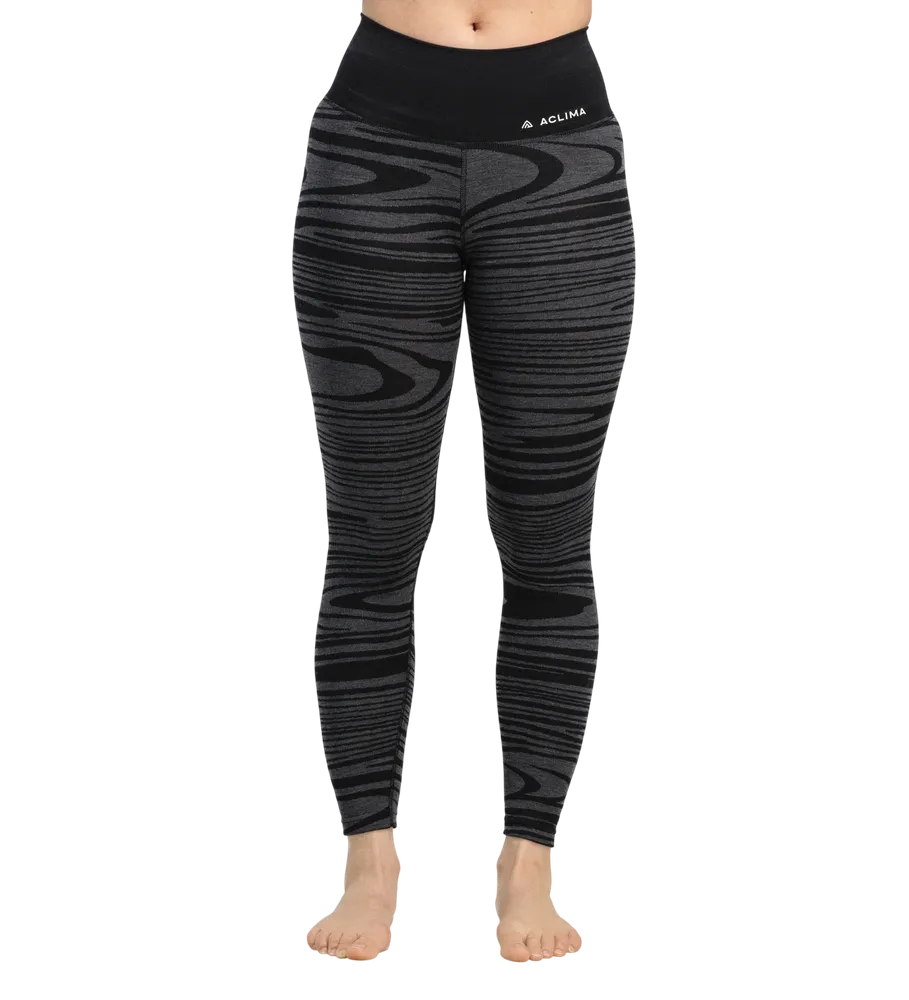 WarmWool Motion Longs High Waist Wm, Black Motion