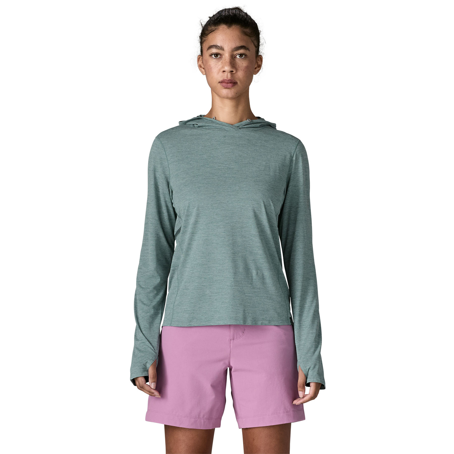 Cap Cool Sun Hoody Wm, nouveau Green - blue sage x-dye