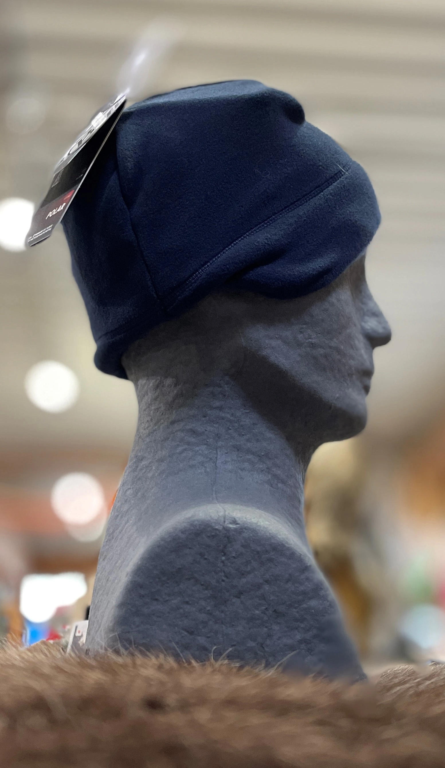 Buff Polar Beanie, solid dark navy