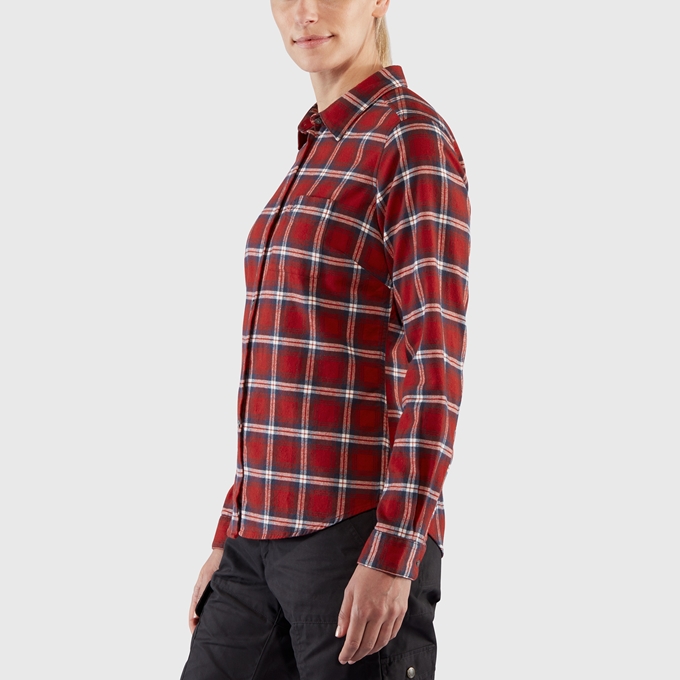 Övik Flannel L/S Shirt Wm, mesa purple fog