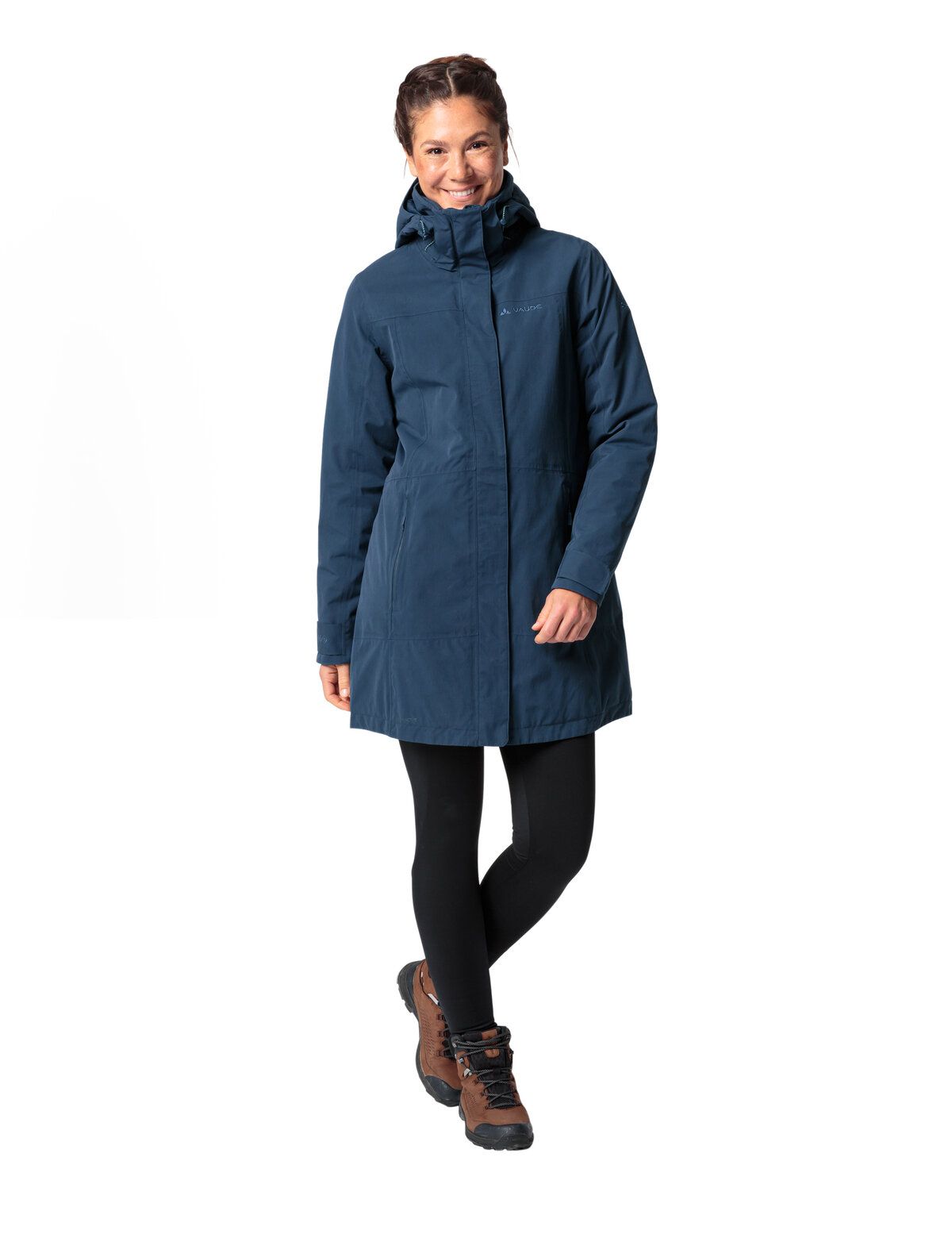Skomer Wool Parka Wm, dark sea
