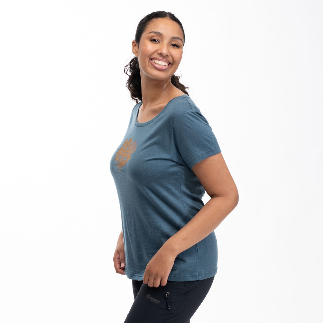 Graphic Wool Tee Wm, orion blue