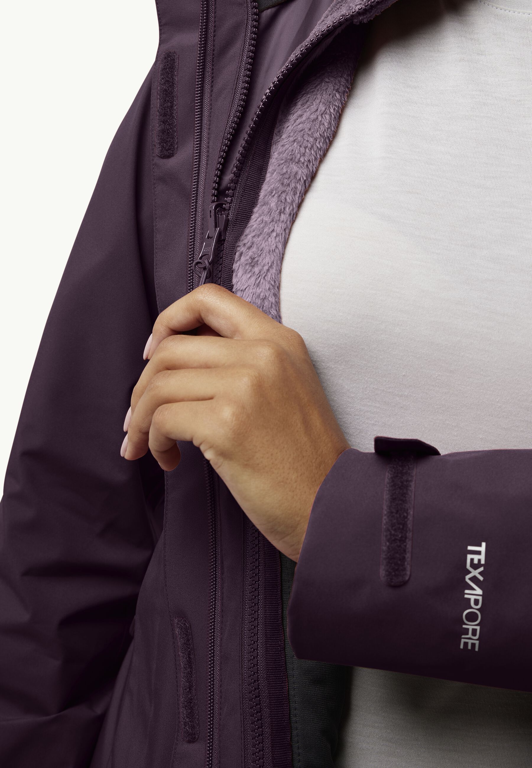 Rotwand 3in1 Jacket Wm, midnight plum