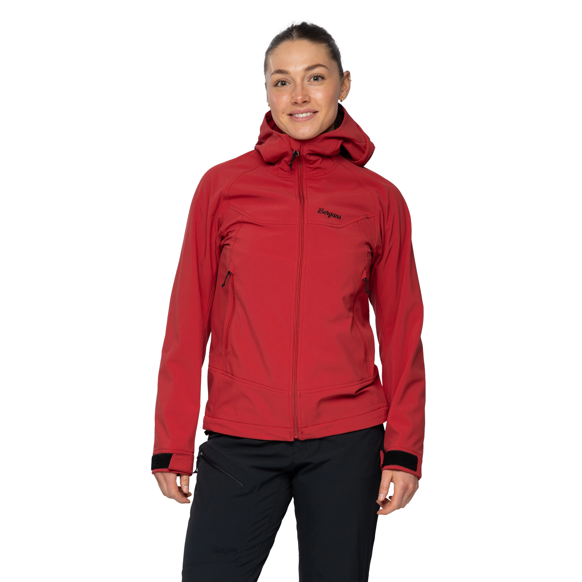 Vaagaa Softshell Jacket Hood Wm, crimson red