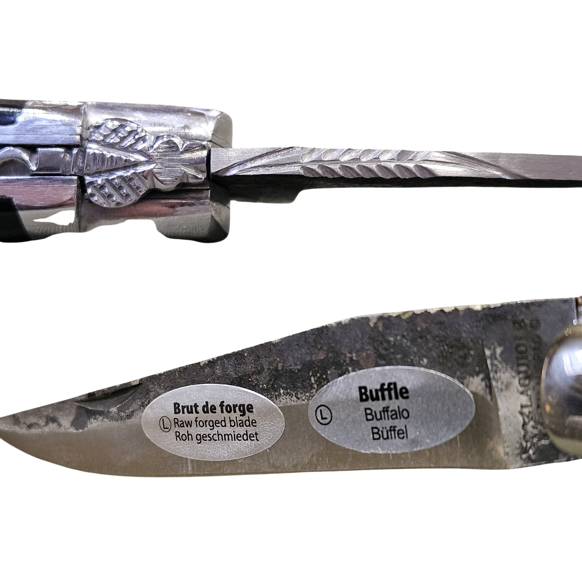 Laguiole 12 DP Büffelkruste Brute de Forge