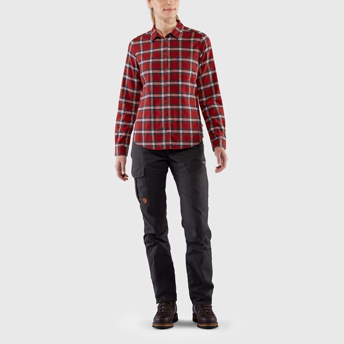 Övik Flannel L/S Shirt Wm, mesa purple fog