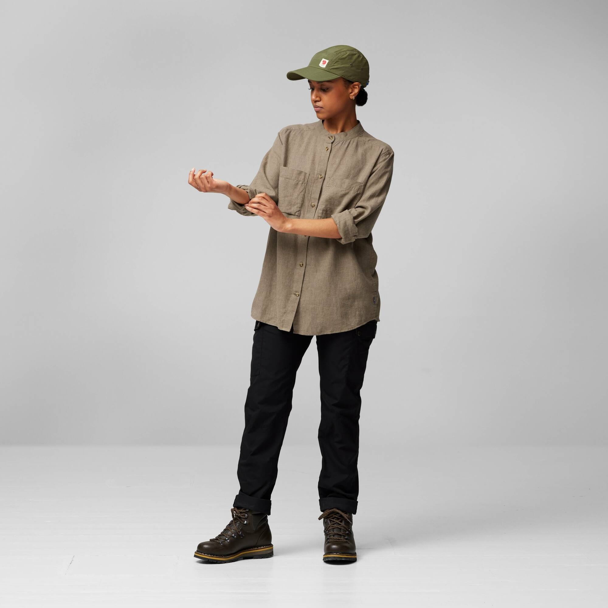 Övik Hemp Shirt L/S Wm, chalk white