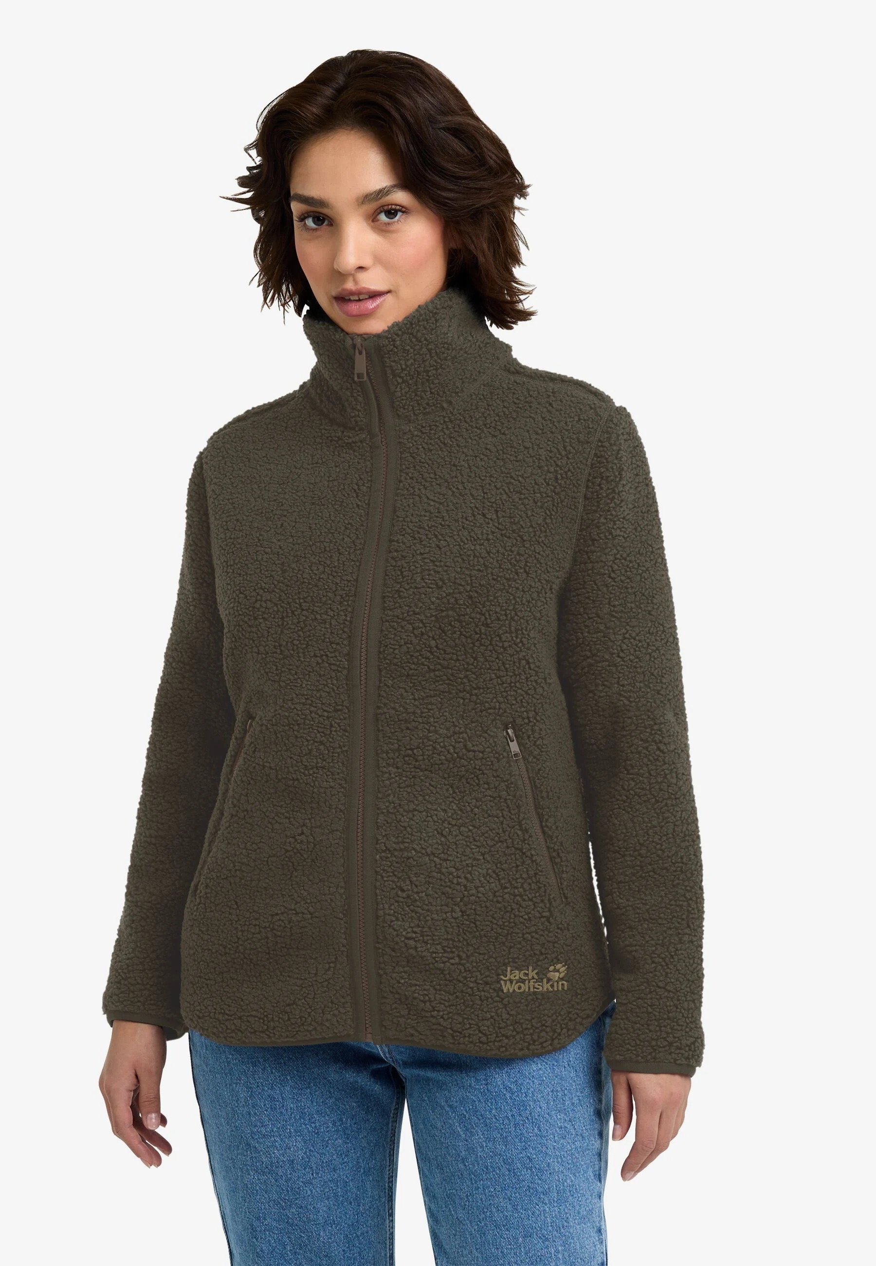 High Curl Jacket Wm, obsidian moss