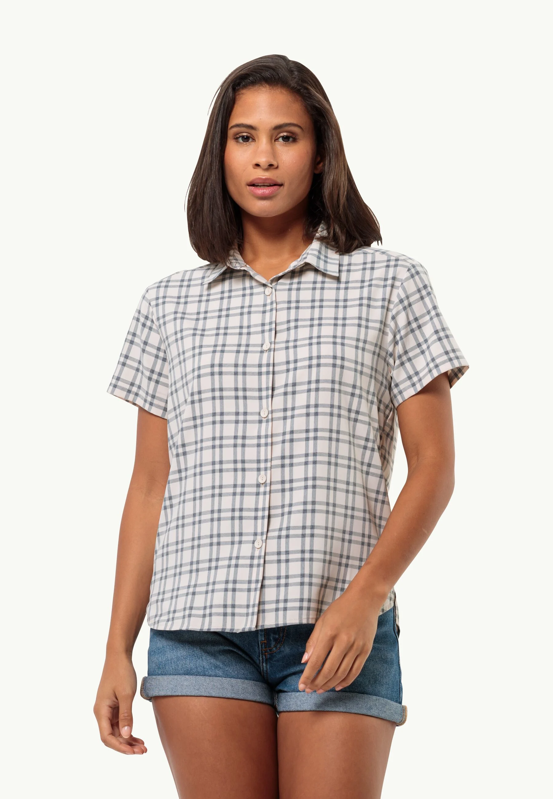 Febla Shirt Wm, night blue checks