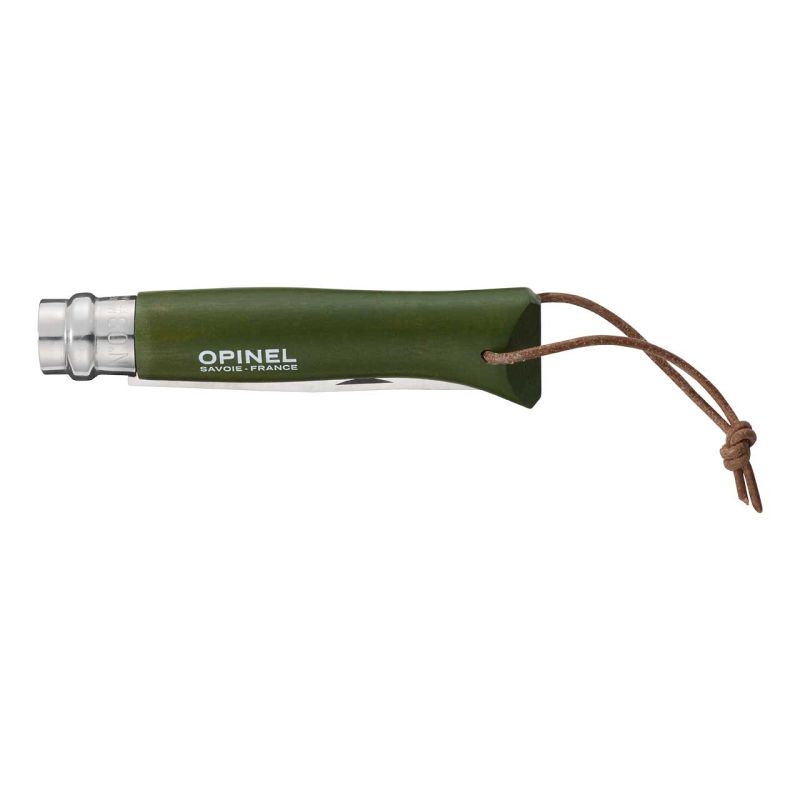 Opinel 8 Baroudeur, rostfrei, dunkelgrün