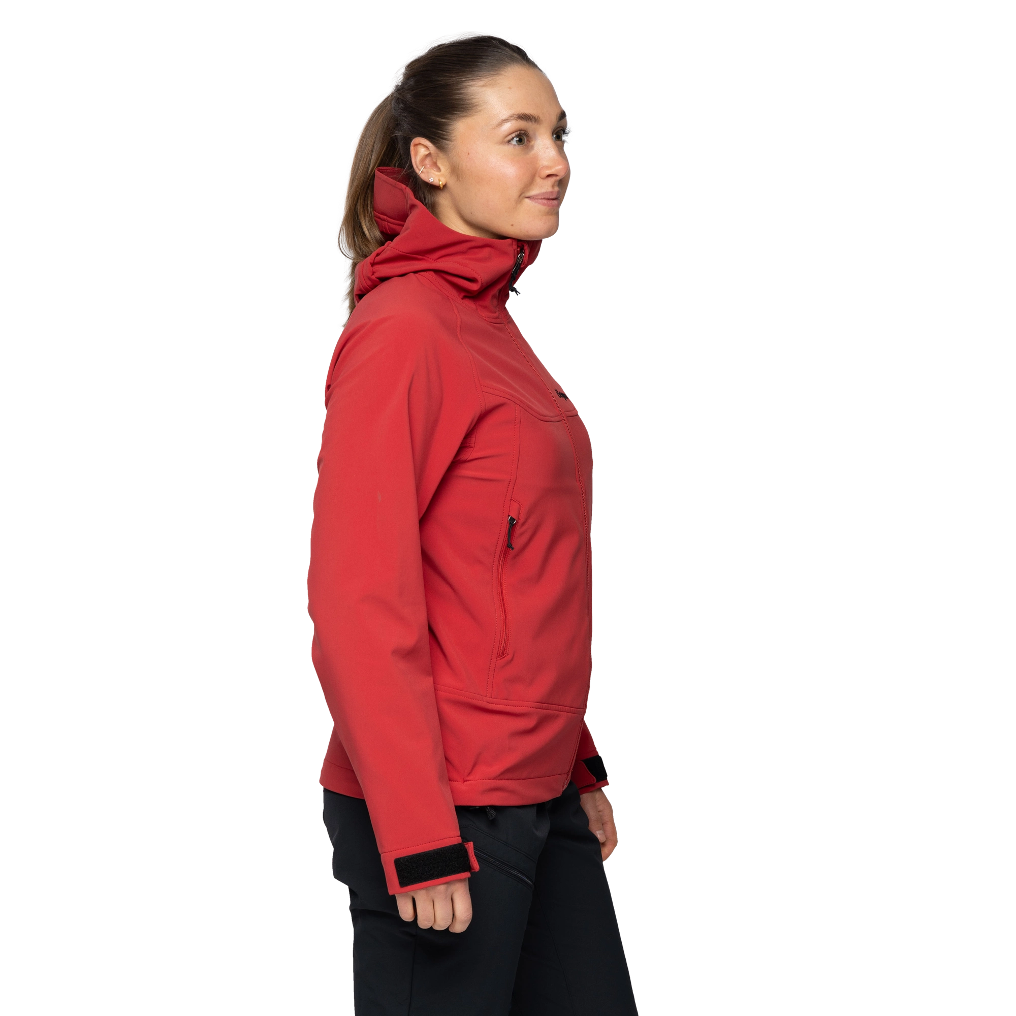Vaagaa Softshell Jacket Hood Wm, crimson red