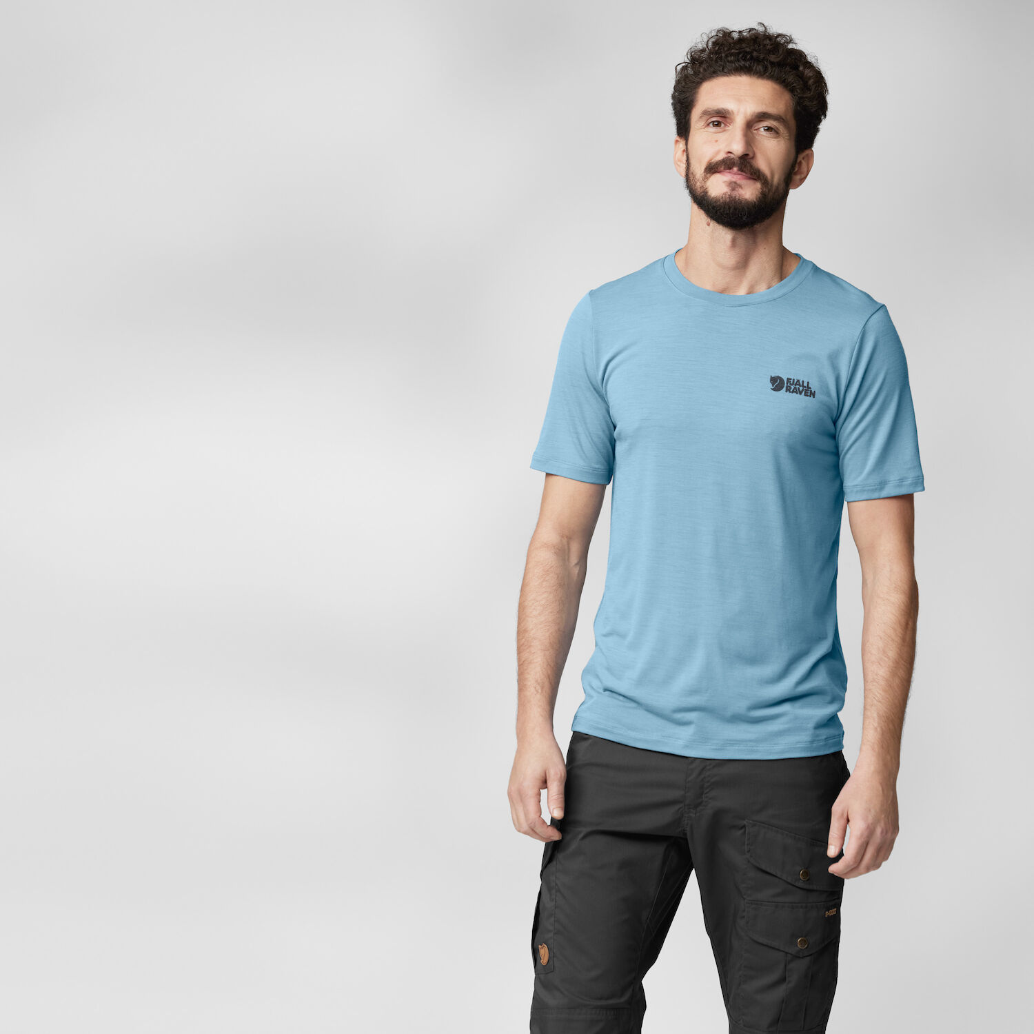 Abisko Wool Logo S/S, dawn blue