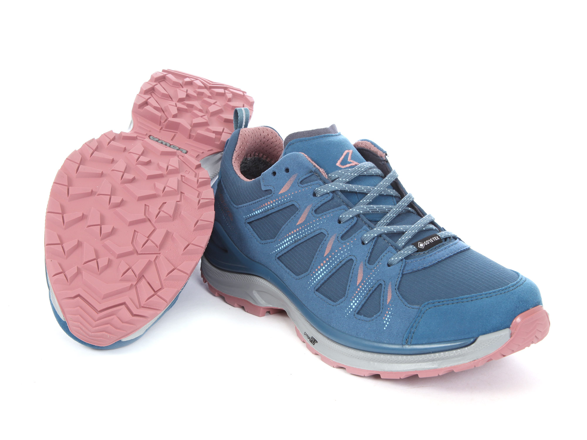 Innox Evo Low GTX Wm, stahlblau/altrosa