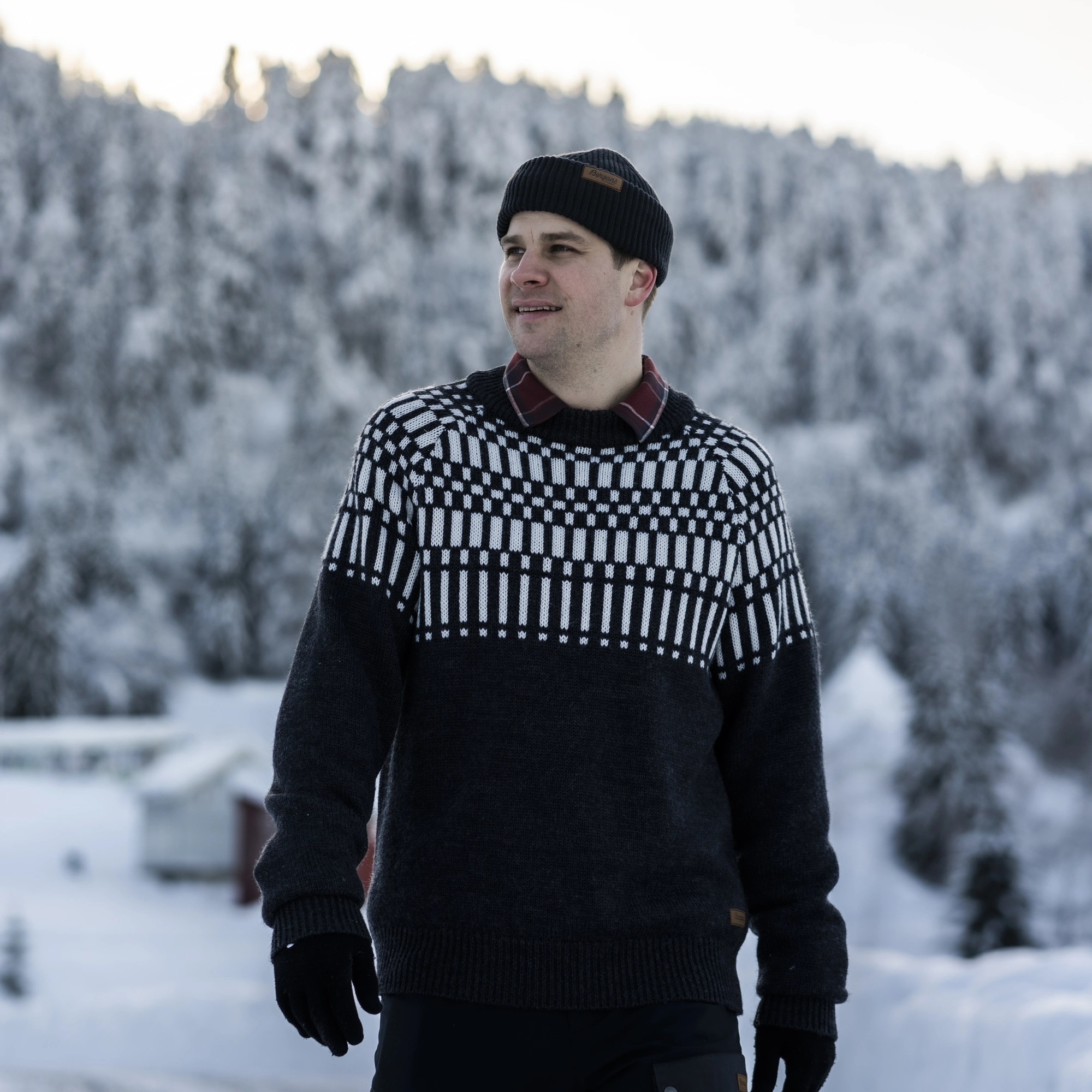 Nordmarka Merino Jumper, dark shadow grey/aluminium