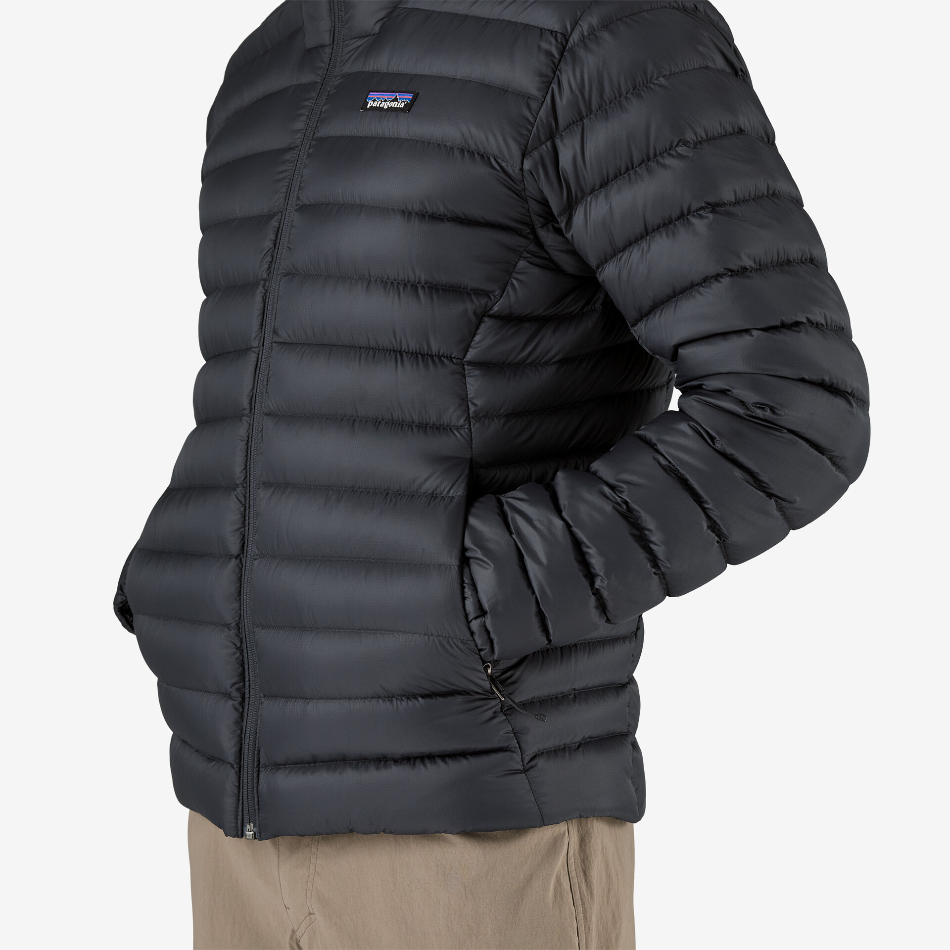Down Sweater Hoody, pine needle green