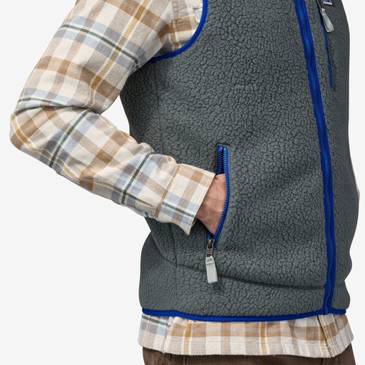 Retro Pile Vest, el cap khaki