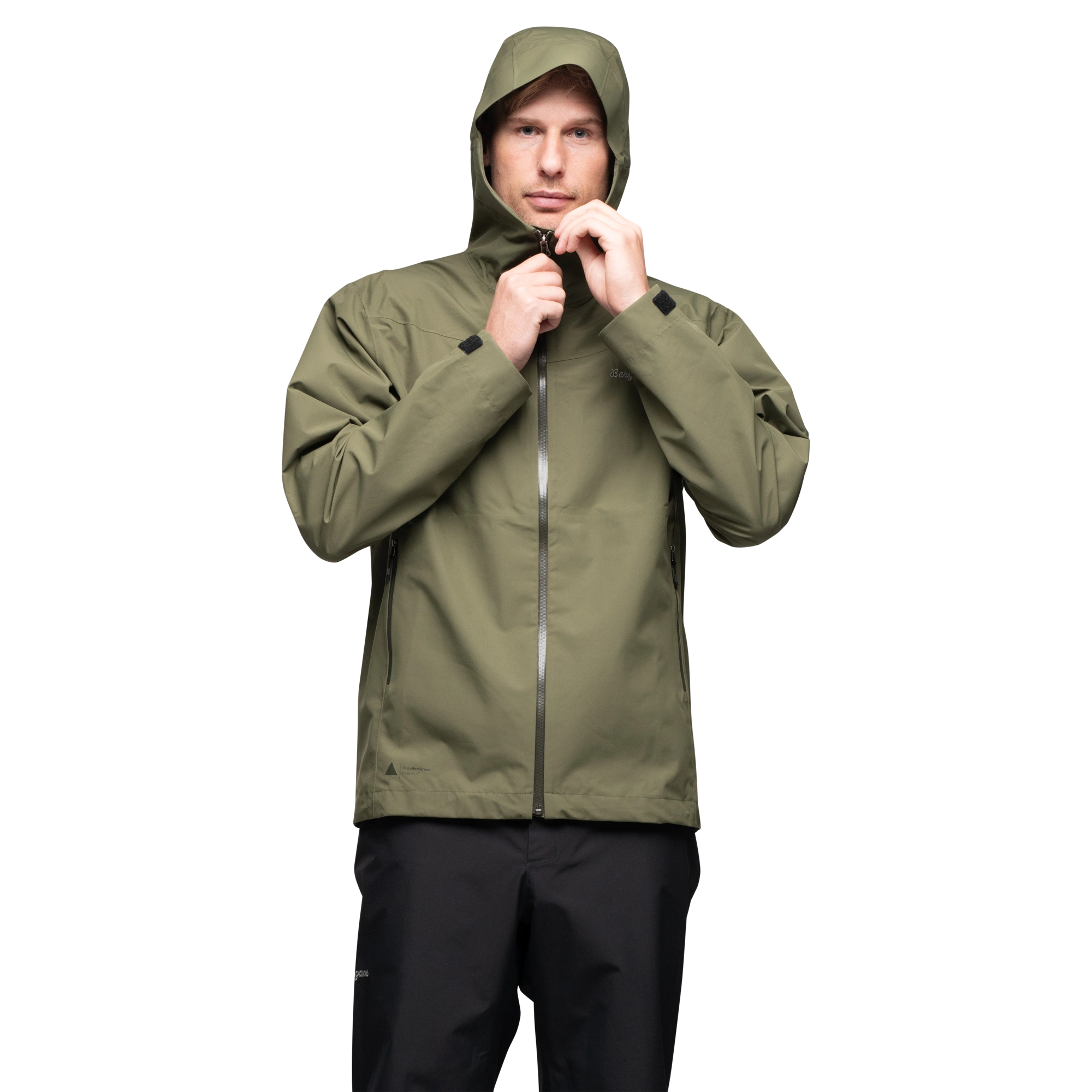 Essentials Rainshell 2.5L Jacket, dark green mud