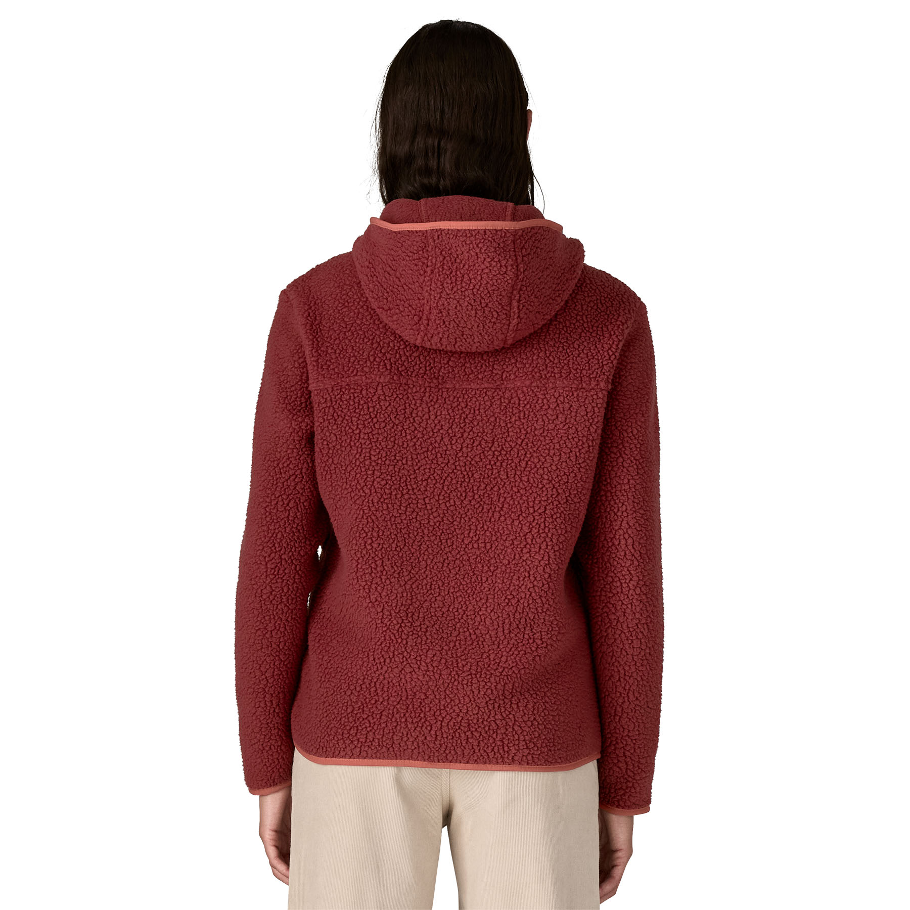 Retro Pile Hoody Wm, sequoia red