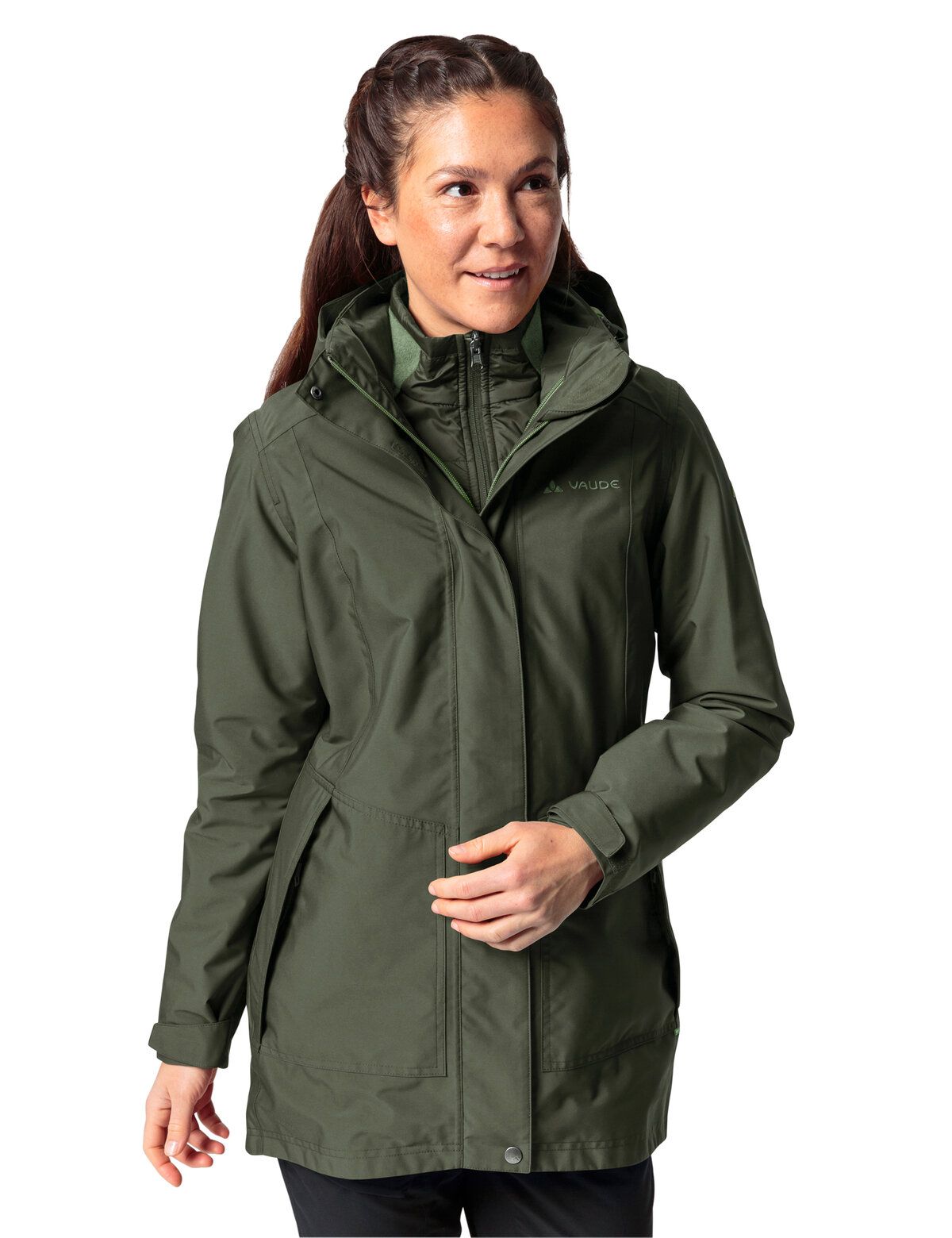 Idris 3in1 Parka Wm, khaki