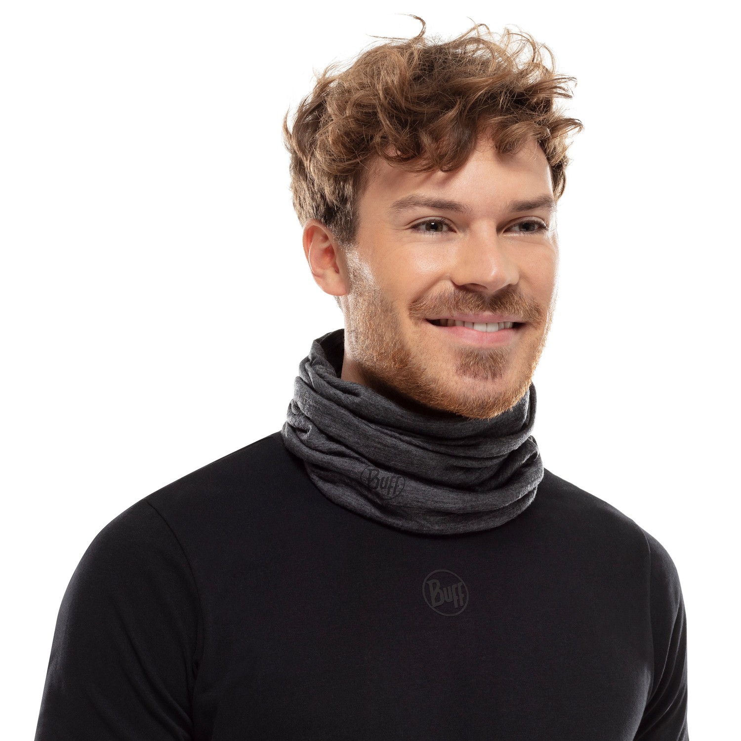 Buff Merino Wool Lightweight, solid grey